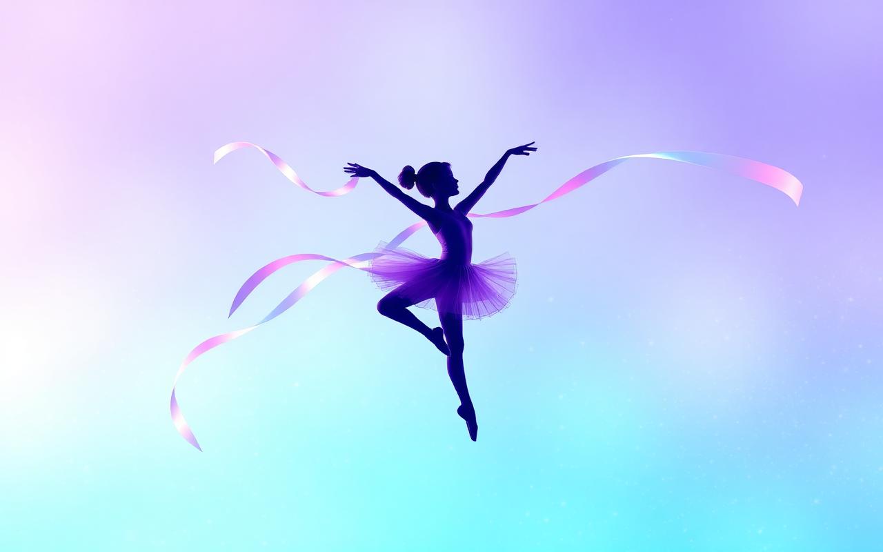 Silhouette of a dancer leaping